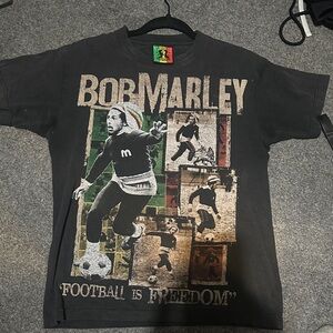 Zion Rootswear Bob Marley Football Graphic Tee